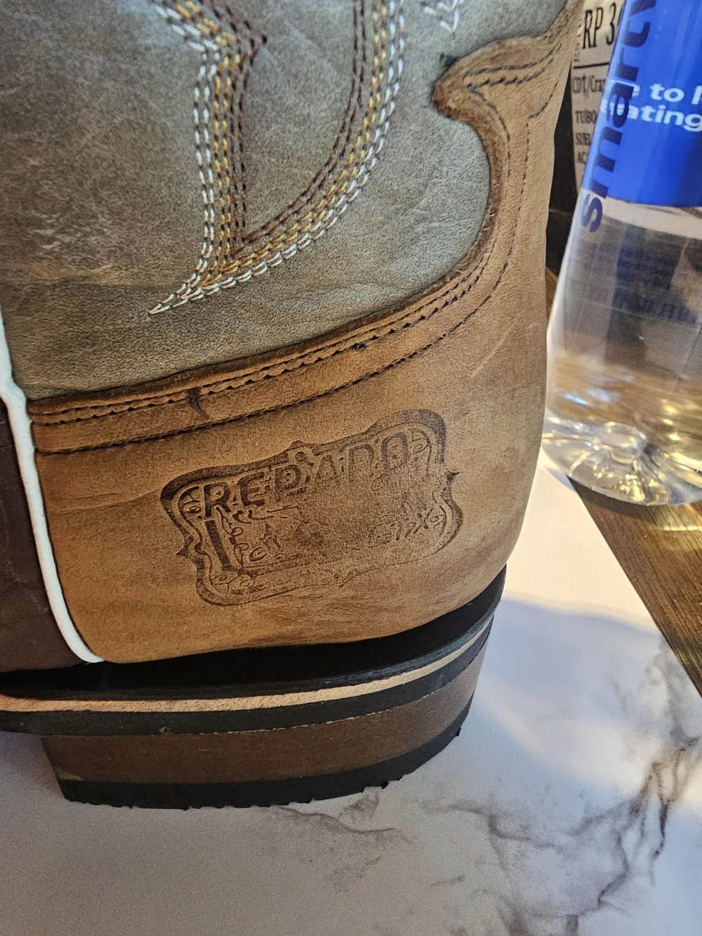 Brown Two-Tone Men's Western Boots